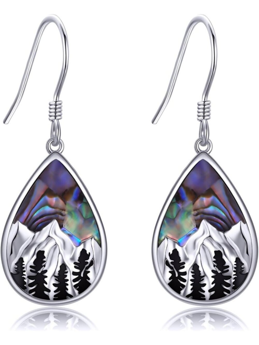 Sterling Silver Mountain Dangle Earrings | Nature-Inspired Jewelry Gift for Her